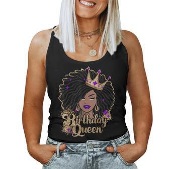 Birthday Queen African Melanin American Afro Women Tank Top | Mazezy