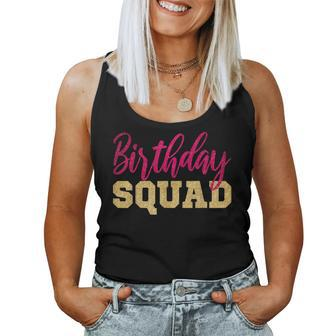 Birthday Squad Gold Pink Party Girl Women Tank Top - Monsterry CA
