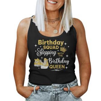 Birthday Squad Shoes Stepping With The Birthday Queen Women Tank Top - Thegiftio UK