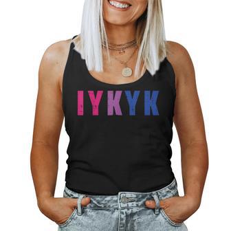 Bisexual Iykyk Fun Bi Pride Flag Bisexuality Lgbtq Women Women Tank Top - Monsterry UK