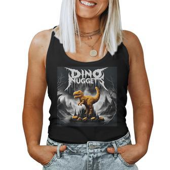 Black Aesthetic Dino Nuggets Death Metal Music Chicken Nugs Women Tank Top - Seseable