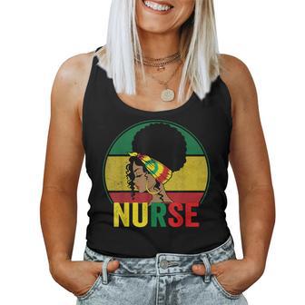 Black Nurse Woman Afro Melanin Vintage Black History Month Women Tank Top - Monsterry CA