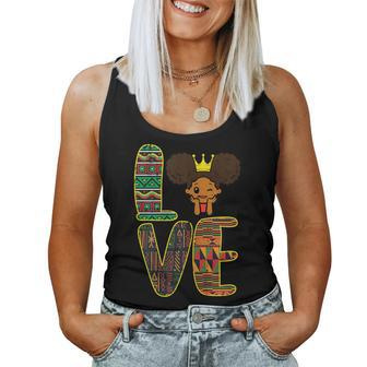 Black History Love Afro Girl African Pride Kid Toddler Youth Women Tank Top | Mazezy