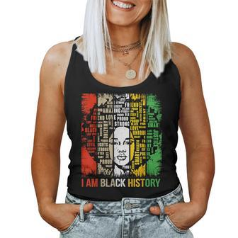 I Am Black History Month Girls Black Queen Melanin Women Tank Top - Seseable