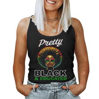 Black History T For Pretty Black And Educated Women Tank Top - Seseable