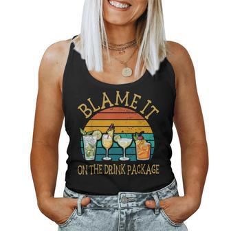 Blame It On The Drink Package Cruise Women Tank Top - Monsterry