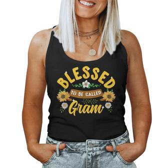 Blessed To Be Called Gram Cute Sunflower Women Tank Top - Monsterry