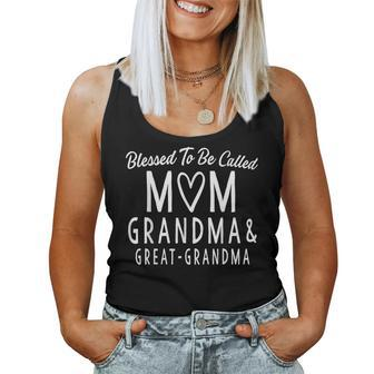 Blessed To Be Called Mom Grandma Great Grandma Saying Women Tank Top - Monsterry DE