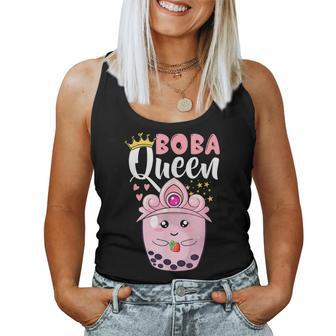 Boba Queen For N Girls Boba Bubble Tea Kawaii Japanese Women Tank Top - Monsterry UK