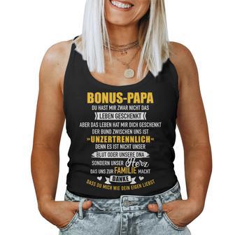 Bonus Papa Slogan Inzerseparlich Danke Für Stepdaughter Tank Top Frauen - Geschenkecke