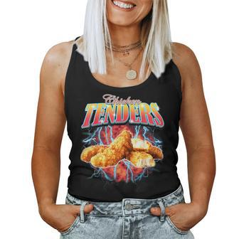Bootleg Rap Chicken Tenders Vintage 90S Heavy Metal Women Tank Top - Seseable