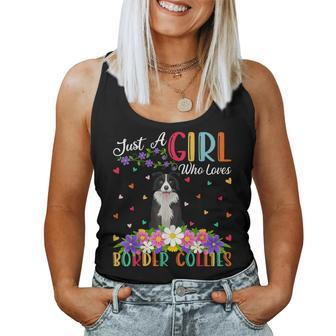 Border Collie Dog Lover Just A Girl Who Loves Border Collies Women Tank Top - Monsterry