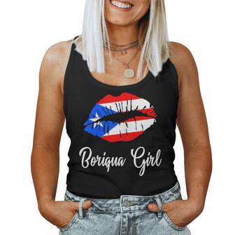 Boriqua Girl Pride Puerto Rico Boricua Girl Lips Women Tank Top - Monsterry