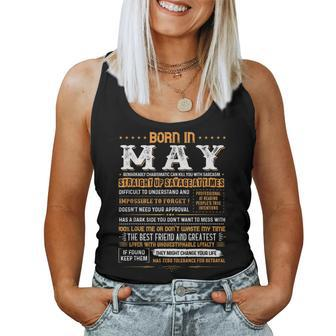 Born In May Birthday Party Taurus Zodiac King Queen Women Tank Top - Monsterry UK