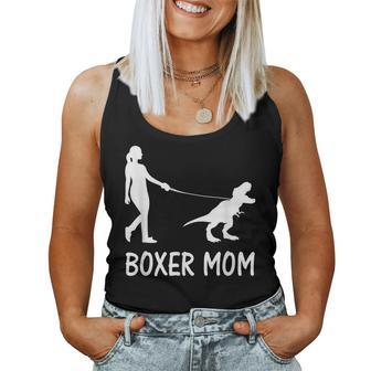 Boxer Mom Dog Boxer Mama Dinosaur Mother's Day Women Tank Top - Monsterry DE