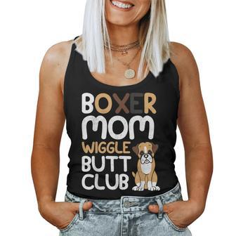 Boxer Mom Wiggle Butt Club Boxer Dog Women Tank Top - Monsterry