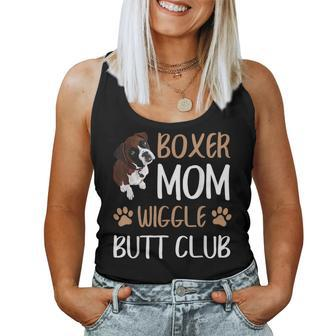 Boxer Mom Wiggle Butt Club Dog Lover Women Tank Top - Monsterry