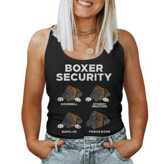 Boxer Security Animal Pet Dog Lover Owner Mom Dad Women Tank Top - Monsterry