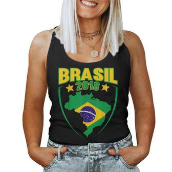 Brasil 2018 Soccer Football Brazil T Women Tank Top - Monsterry