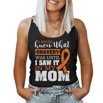 Bravery Mom Leukemia Cancer Awareness Ribbon Women Tank Top - Monsterry CA