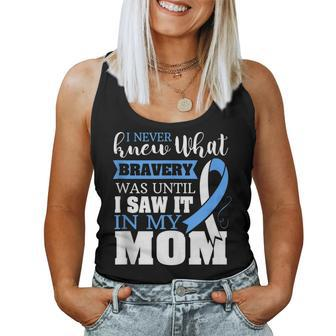 Bravery Mom Prostate Cancer Awareness Ribbon Women Tank Top - Monsterry