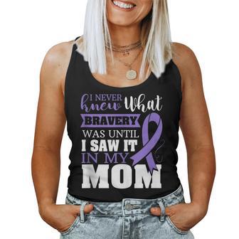 Bravery Mom Stomach Cancer Awareness Ribbon Women Tank Top - Monsterry