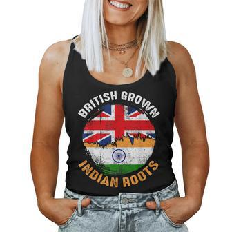 British Grown Indian Roots Vintage Flags For Women Women Tank Top - Monsterry AU