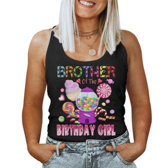 Brother Of The Birthday Girl Candyland Candy Birthday Women Tank Top - Seseable