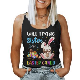 Bunny Eat Chocolate Eggs Will Trade Sister For Easter Candy Women Tank Top | Mazezy UK