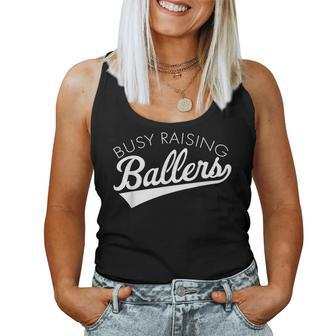Busy Raising Ballers Baseball Mom & Parent Sports Women Tank Top - Seseable