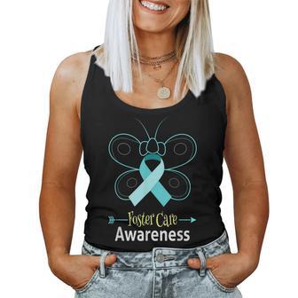 Butterfly Adoption Foster Care Ribbon Foster Care Awareness Women Tank Top - Monsterry CA