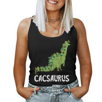 Cactus Dinosaurs Cacti Brachiosaurus Saguaro Herbivore Dino Women Tank Top - Monsterry CA