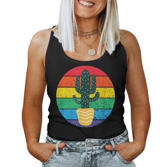 Cactus Serape Rainbow Awesome Novelty Women Tank Top - Seseable