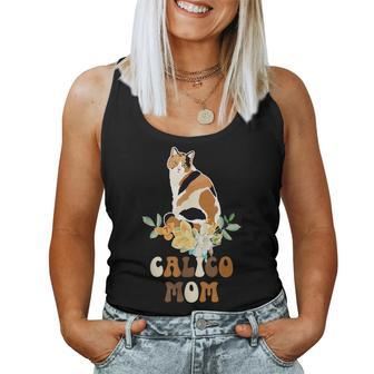 Calico Cat Mom Flowers Calico Cat Owner Calico Cat Girl Women Tank Top - Monsterry UK