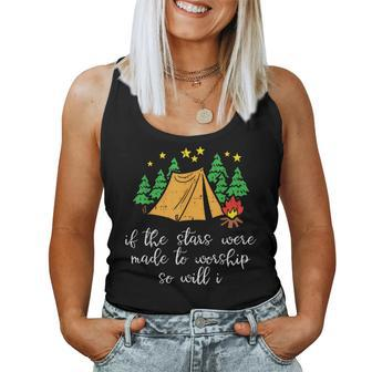 Camping Stars Made To Worship Christian Camper Kid Women Tank Top - Monsterry DE