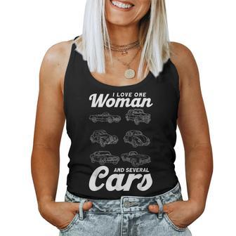 Car Lovers I Love One Woman And Several Cars Auto Mechanics Women Tank Top - Monsterry DE