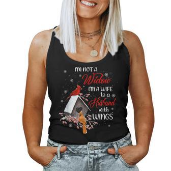 Cardinal' I'm Not A Widow I'm A Wife To A Husband With Wings Women Tank Top - Monsterry AU