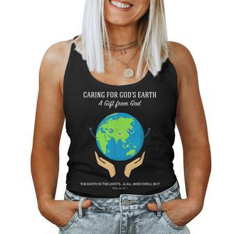 Caring For God's Earth Christian Creation Care Stewardship Women Tank Top | Mazezy