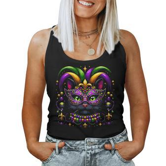 Carnival Girl Costume Top Outfit Mardi Gras Cat Women Tank Top | Mazezy