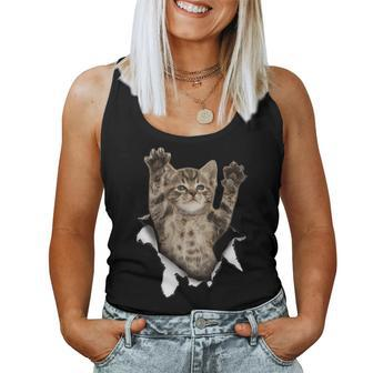 Cat Lady Cute Cats Cat Torn Cloth Kitten Women Tank Top - Thegiftio UK