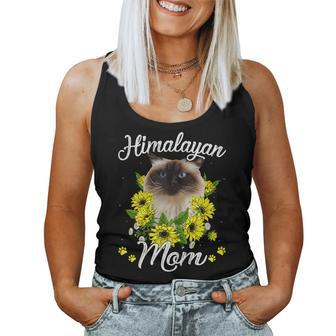 Cat Mom Mother's Day Sunflower Himalayan Mom Women Tank Top - Monsterry UK