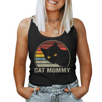 Cat Mommy Vintage 80S Style Cat Retro For Women Cat Mom Women Tank Top - Monsterry UK