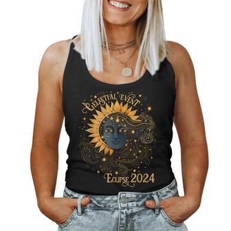 Celestial Event Total Solar Eclipse Girl April 8 2024 Women Tank Top - Seseable