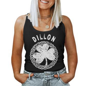 Celtic Theme Dillon Irish Family Name Women Tank Top - Seseable
