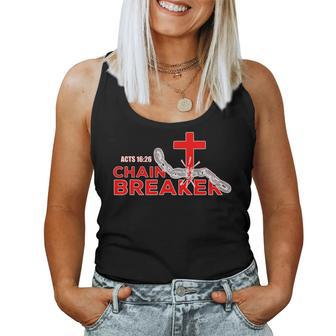 Chain Breaker Christian Faith Quote Believer Saying Women Tank Top - Monsterry DE