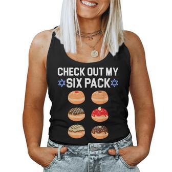 Check Out My Six Pack Donut Abs Hanukkah Chanukah Women Women Tank Top | Mazezy