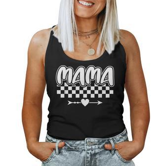 Checkered Mama Racing Mother's Day Women Tank Top - Seseable