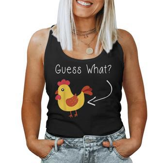 Chicken Butt Guess What Hen Rooster Women Tank Top - Monsterry UK