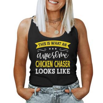 Chicken Chaser Job Title Employee Worker Chicken Chaser Women Tank Top - Monsterry AU