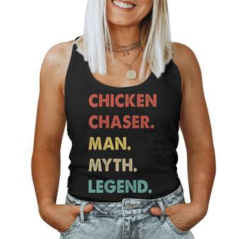 Chicken Chaser Man Myth Legend Women Tank Top - Monsterry DE